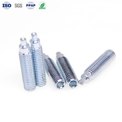 Column End Custom Fasteners Screw Hexagonal Carbon Steel Screw Blue Zinc