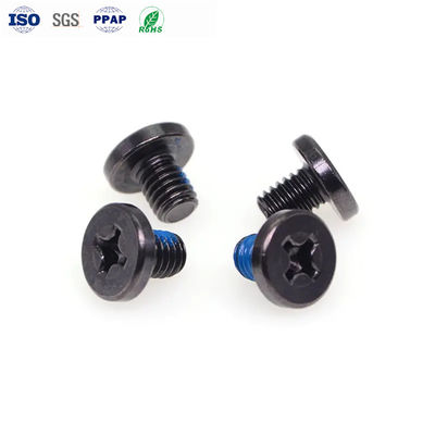 M0.8 M1.0 Micro Screws Carbon Steel Black Nickel Cross Micro Fasteners Circuit Board Adhesive