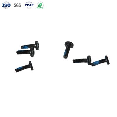 Customization Carbon Steel Plated Black Nickel Cross Flat Head Nylok Screws with ANSI Standard