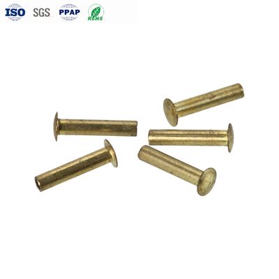Flat Round Head Semi-Tubular Copper Rivets Screws High Precision Wholesale