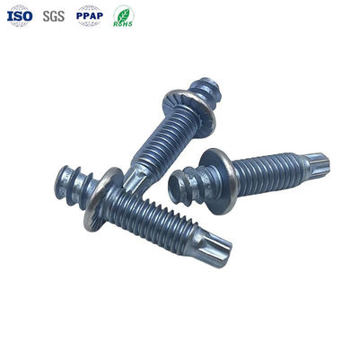 Blue-White Zinc Carbon Steel Screws IATF 16949 RoHS Compliant Cr-Free Passivation Connection Common Bolt Standard GOST