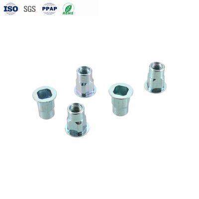 Harga yang bagus Premium M6 Baja Karbon Flat Head Rivet Nut Disesuaikan untuk Aplikasi Tahan Korosi on line